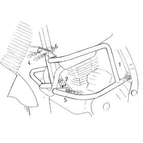 Protection moteur NX650 Dominator (95-02) - Hepco 501113 00 01