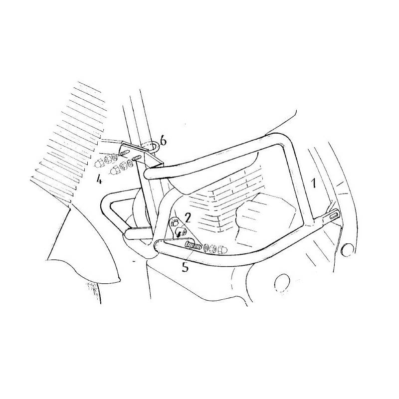 Protection moteur NX650 Dominator (95-02) - Hepco 501113 00 01