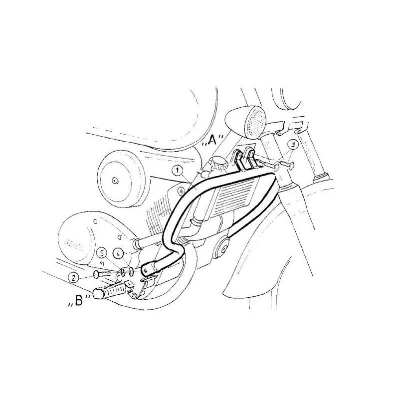 Protection moteur VT 125 C2 Shadow - Hepco-Becker 501120 00 02