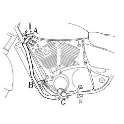 Protection moteur VT1100 C2 Shadow - Hepco-Becker 501111 00 02