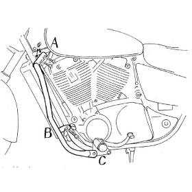 Protection moteur VT 1100 C3 Shadow - Hepco 501118 00 02