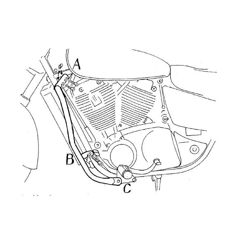 Protection moteur VT 1100 C3 Shadow - Hepco 501118 00 02