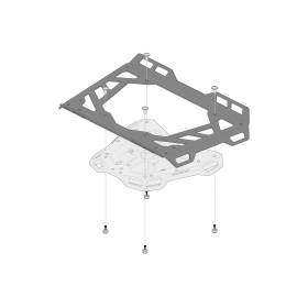 Plateau dextension pour ADVENTURE-RACK 45x30 cm. Aluminium. Noir.