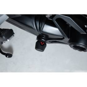 Roulettes de protection pour bras oscillant Noir. Modèles BMW avec monolever à l'arrière.