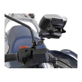Kit boule 1" support rétroviseur Kit de fixation M8/M10 sur rétroviseur. Noir.