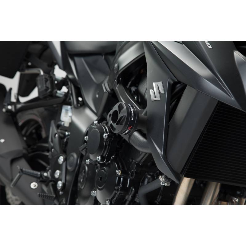 Kit de patins de cadre Noir. Yamaha MT-03 (16-)/Suzuki GSX-S750 (17-).