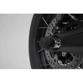 Roulettes de protection pour bras oscillant Noir. Triumph Tiger 800 (10-)/ 900 (19-).