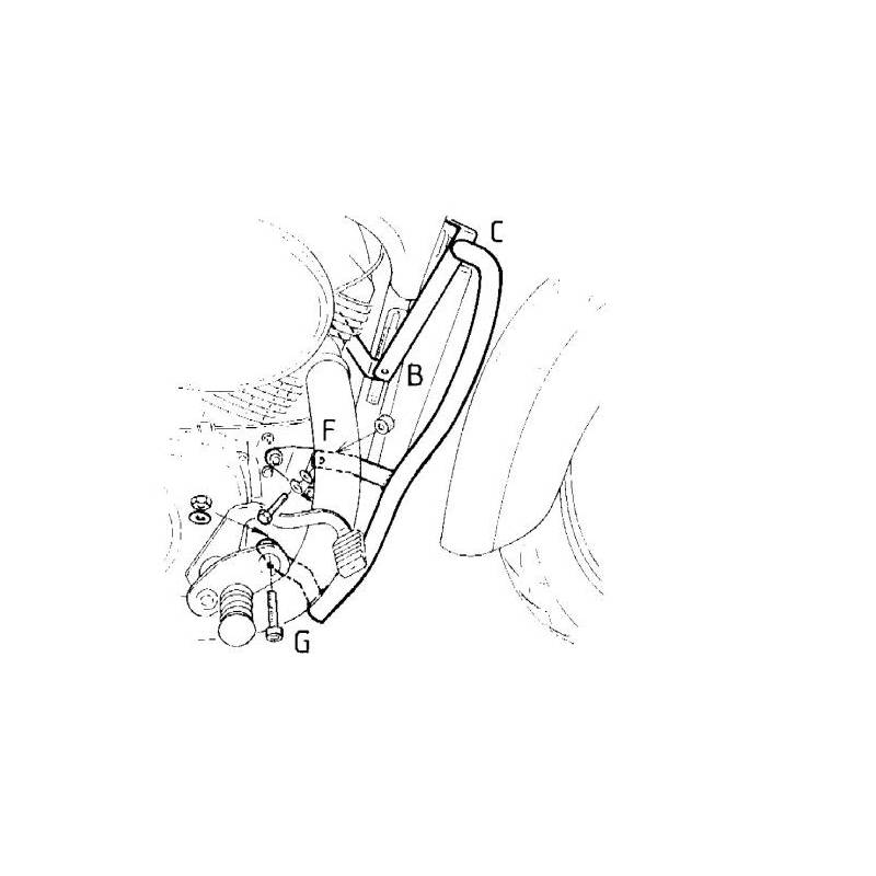 Protection moteur Honda VT 750 C2 - Hepco-Becker 501116 00 02