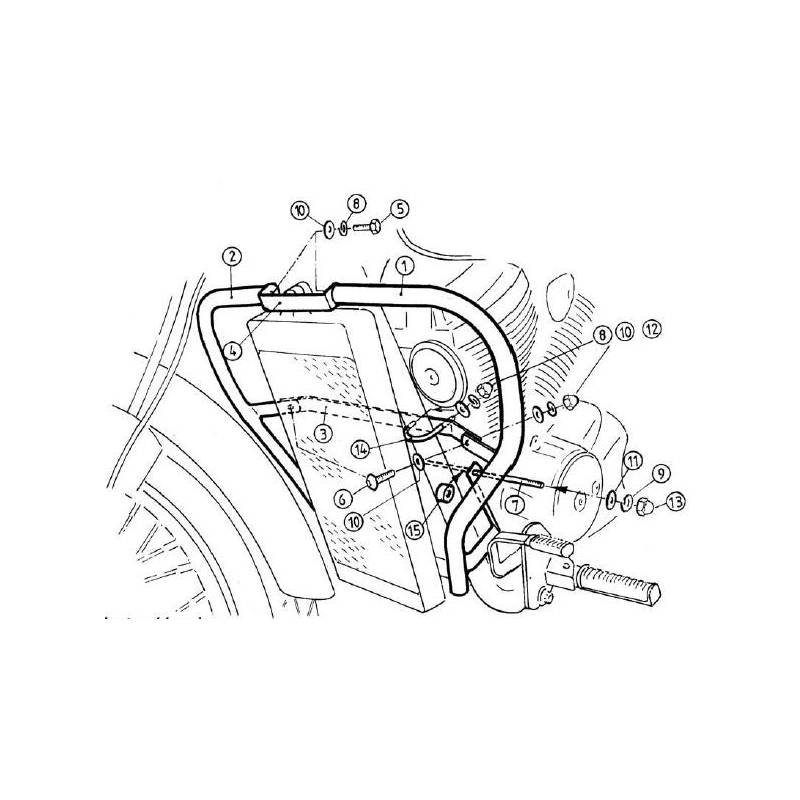 Protection moteur VT 750 D2 Black Widow - Hepco-Becker 501918 00 02