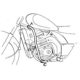 Protection moteur Kawasaki EL 250 / EL 252 - Hepco-Becker 501206 00 02