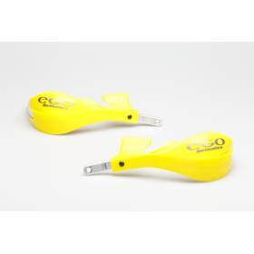 Protège-mains EGO avec coques Jaune. Sans kit de fixation.