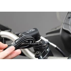 Chargeur Mini USB Pour prise 12 V DIN et allume-cigare. 2.000 mA.