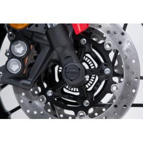 Roulettes de protection de fourche Noir. Yamaha Tracer 9 (20-).