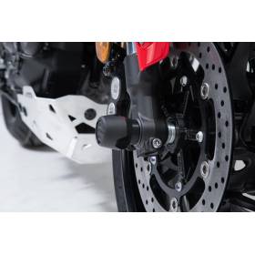 Roulettes de protection de fourche Noir. Yamaha Tracer 9 (20-).