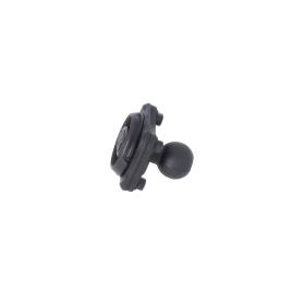 Support T-Lock pour bras de fixation Incl. boule 1". Noir.