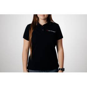 Polo team Core Line. Noir. Dames. Taille L.