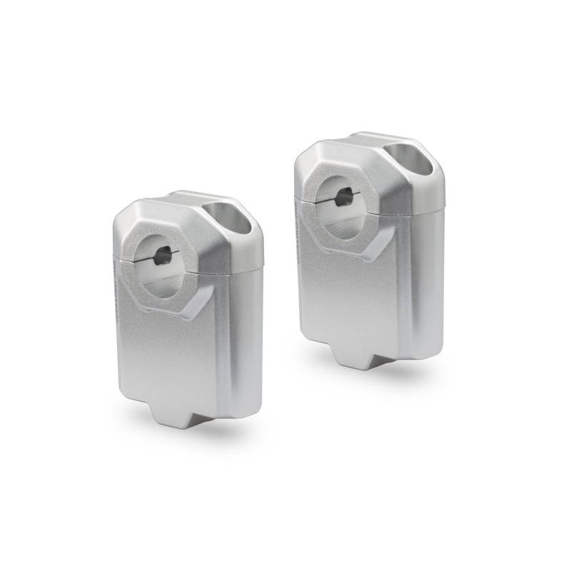 Réhausseur de guidon Diamètre 22 mm H50 mm. Gris. Réhausseur de guidon Diamètre 22 mm H50 mm. Gris.