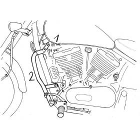 Protections moteur Kawasaki VN 800 Classic - Hepco-Becker 501211 00 02