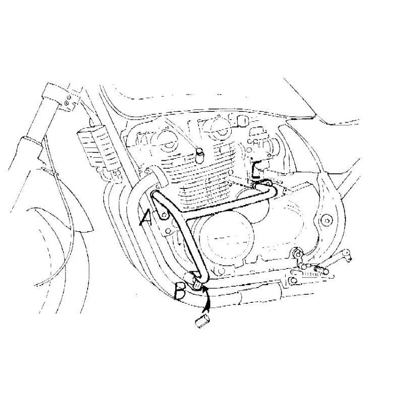 Protection moteur Kawasaki Zephyr 750 - Hepco-Becker 501203 00 02