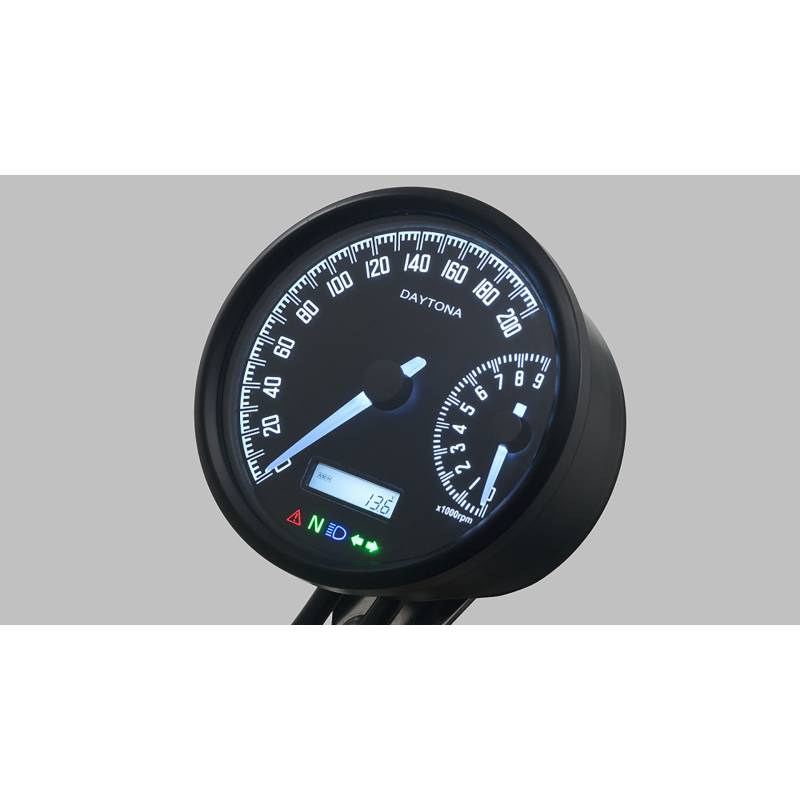 Compteur Moto Universel - Double Kilométrage - Chrome