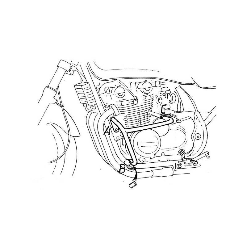 Protection moteur Kawasaki Zephyr 550 - Hepco-Becker 501214 00 02