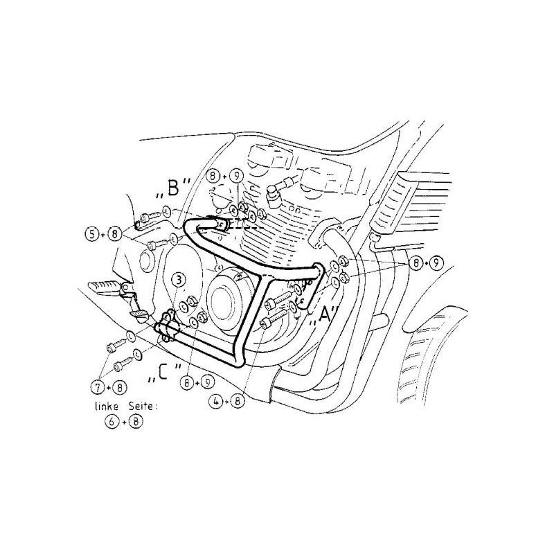 Protection moteur Kawasaki ZR-7 / Hepco-Becker 501216 00 02