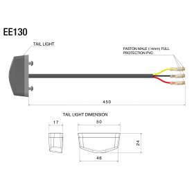 FEU ARRIERE AVEC ÉCLAIRAGE DE PLAQUE RIZOMA - EE130B