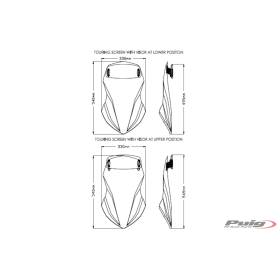 Bulle Honda NC750X 2021- Touring + visière Puig 20753H