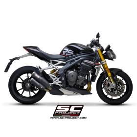 Silencieux Triumph Speed Triple 1200 RS-RR / SC Project Twin CR-T Carbone