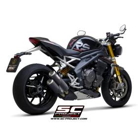 Silencieux Triumph Speed Triple 1200 RS-RR / SC Project Twin CR-T Carbone