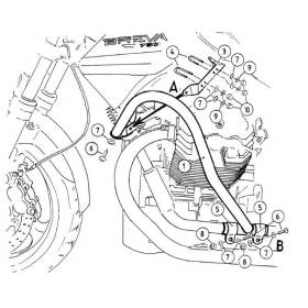 Protection moteur Moto-Guzzi Breva V750 ie (2003-2013) / Hepco-Becker Noir