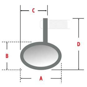 Rétroviseur d'embout de guidon Highsider Victory Rim avec clignotant LED intégré 301-526