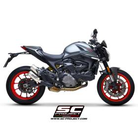 Silencieux Ducati Monster 937 - SC Project Twin CR-T Titane