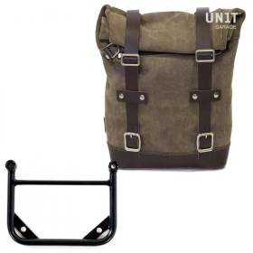 Sacoche cavalière en cuir + cadre Universel / Unit Garage Grey