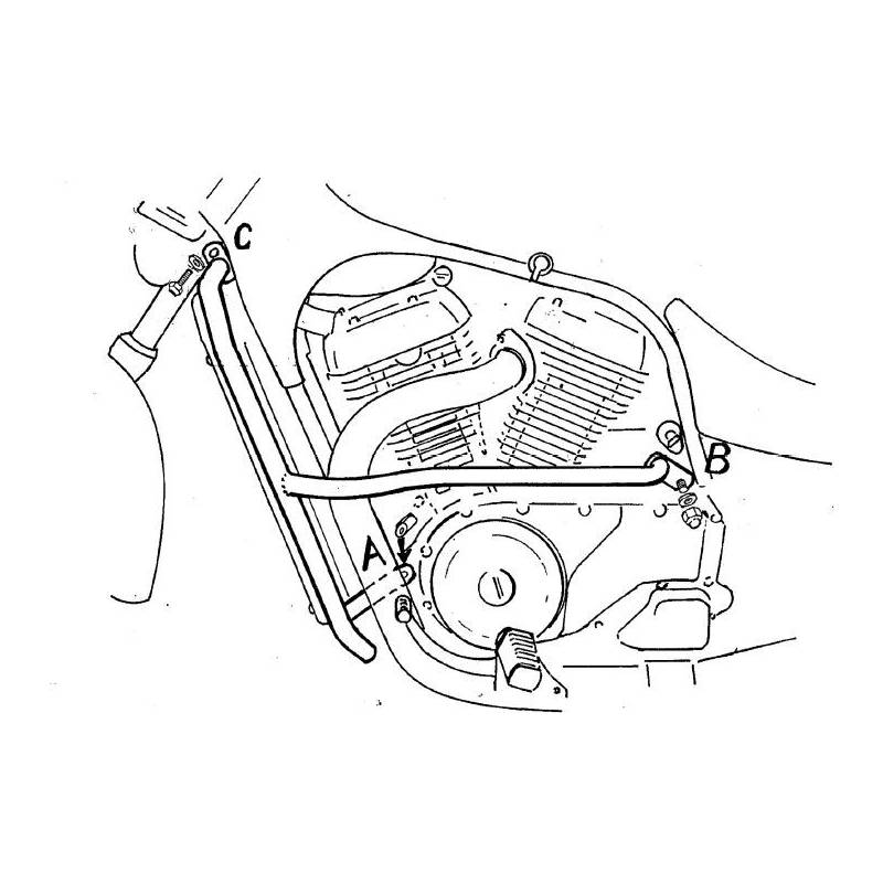 Protection moteur Suzuki VS750/800 / Hepco-Becker 501303 00 02