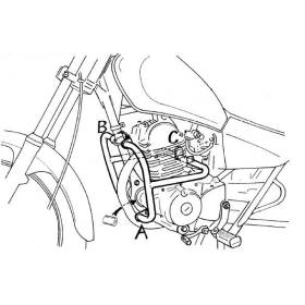 Protection moteur Yamaha SR125 - Hepco-Becker 501411 00 02