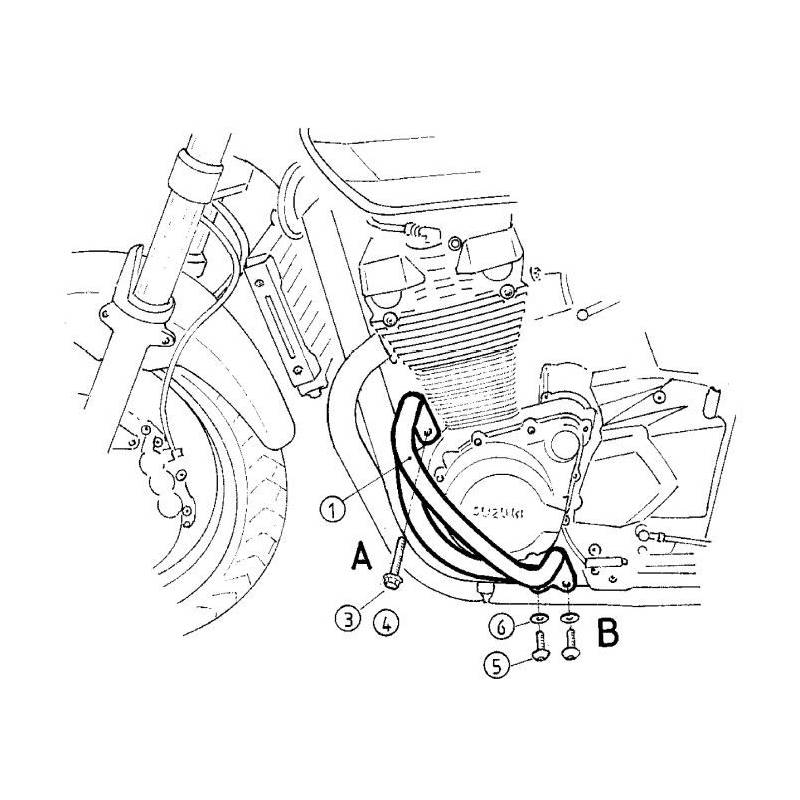 Protections moteur Suzuki GSX1400 2001-2006 / Hepco-Becker