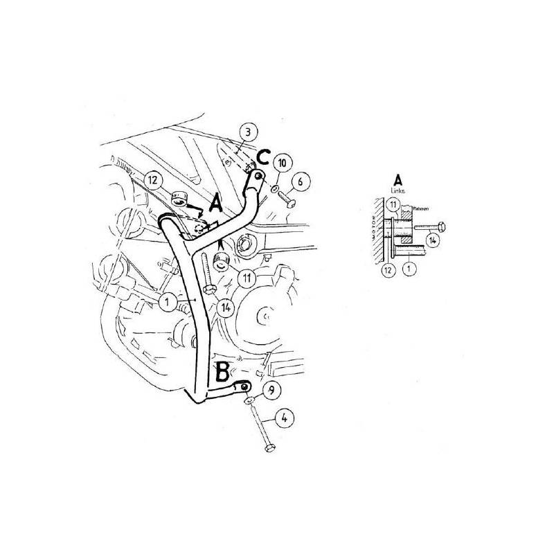 Protection moteur Suzuki SV650-S 2003-2006 / Hepco-Becker