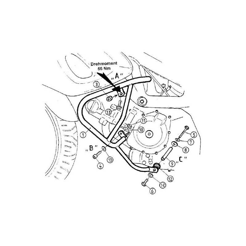 Protection moteur Suzuki SV650-S 1999-2002 / Hepco-Becker