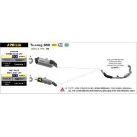 Silencieux Titane Aprilia Tuareg 660 - Arrow Sonora 72506SK