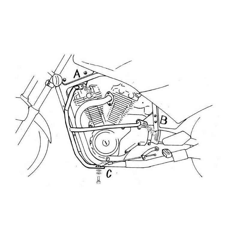 Protection moteur Suzuki VX 800 - Hepco-Becker 501304 00 02