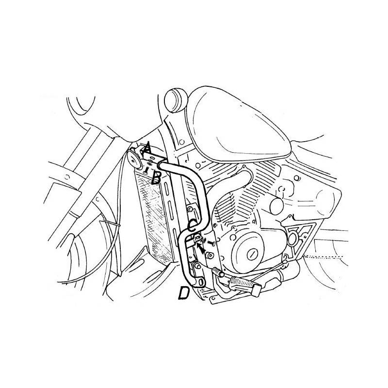 Protection moteur Suzuki VZ 800 Marauder - Hepco-Becker 501310 00 02