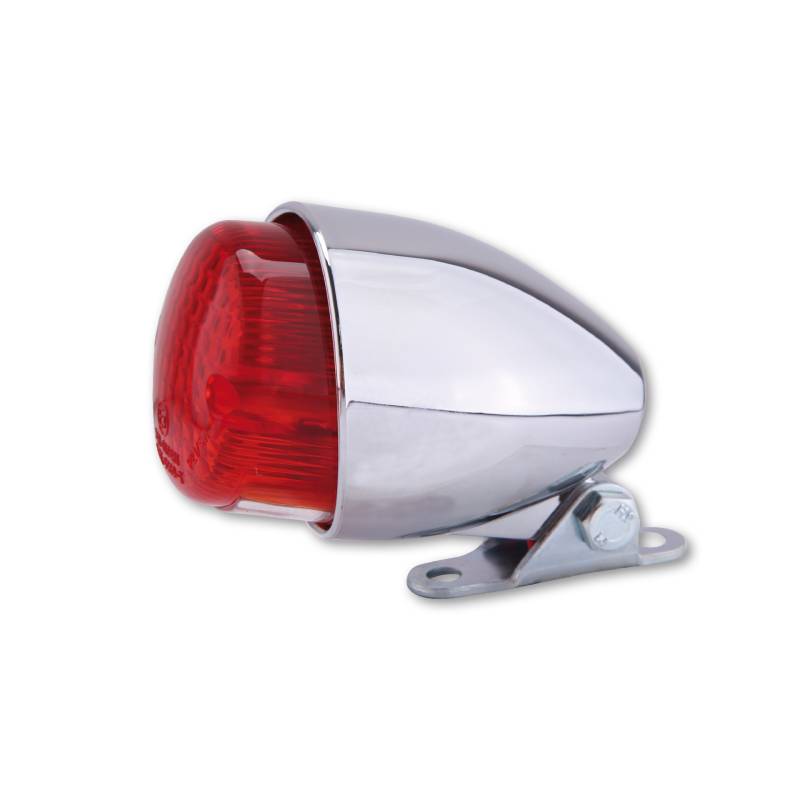 FEU ARRIERE A LED SHIN YO OLD SCHOOL TYPE 1 PVC NOIR AVEC LENTILLE ROUGE