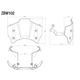 Saut-vent BMW R Nine T - Rizoma ZBW102B