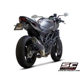 Silencieux Suzuki SV650 2016-2020 / SC Project Oval Carbone