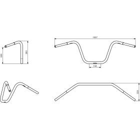 Guidon BMW R18 - APE HANGER Wunderlich 11800-000