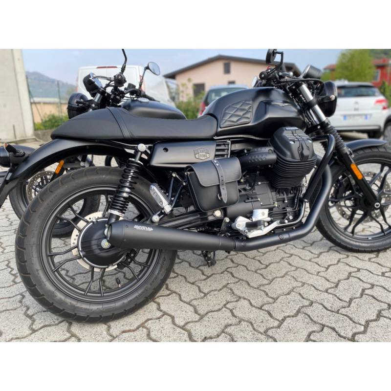 Pot d'échappement Moto Guzzi V9 Bobber-Roamer, 17-, Inox, slip on, RACING 