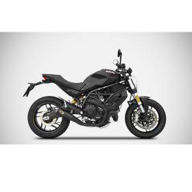 Silencieux noir Euro4 Ducati Monster 797 / Zard Zuma ZD788SSR