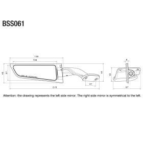 Rétroviseurs Kawasaki ZX-6R 636 / Rizoma Stealth BSS061