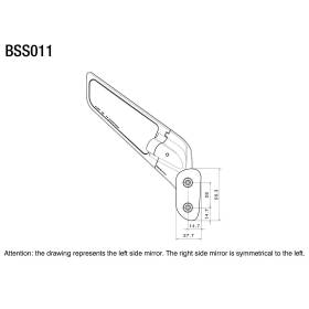 Rétroviseurs BMW S1000RR 2015-2018 / Rizoma Stealth BSS011